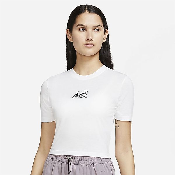 Nike Sportswear Slim Crop Air Kurzärmeliges T-shirt XS White günstig online kaufen