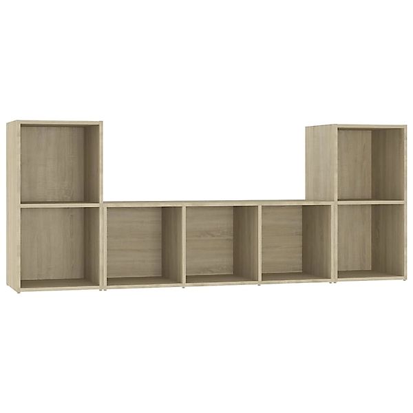 vidaXL 3-Tlg TV-Schrank-Set Sonoma-Eiche Holzwerkstoff 3080018 günstig online kaufen
