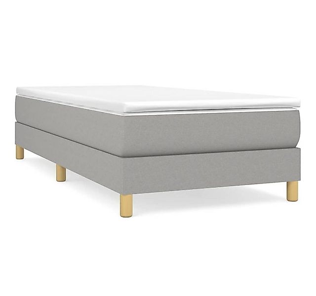 furnicato Bett Boxspringbettgestell Hellgrau 100x200 cm Stoff (1-tlg) günstig online kaufen