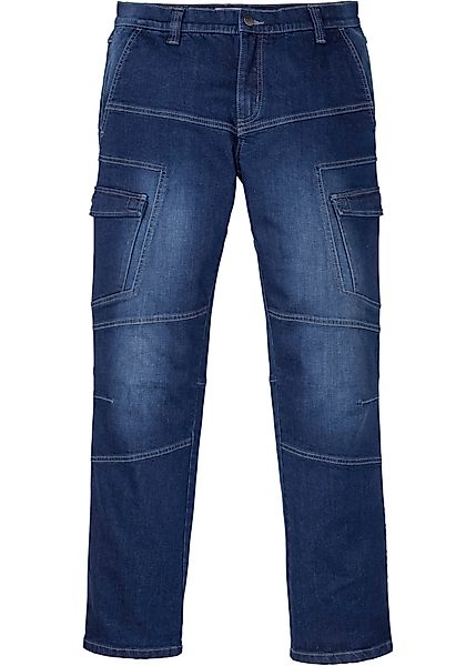 Regular Fit Cargo-Stretch-Jeans, Straight günstig online kaufen