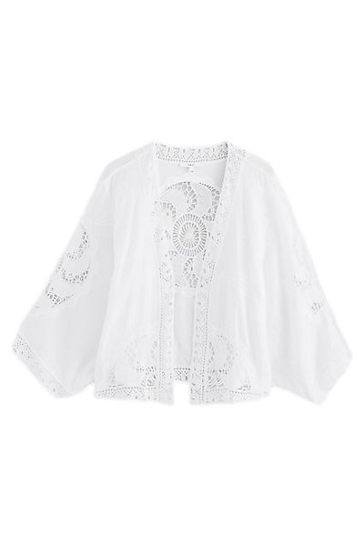 Next Blusenkimono Kurzer Kimono mit Häkeldetails günstig online kaufen