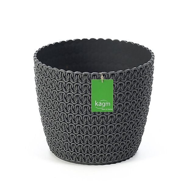 KAGM Blumentopf Übertopf Pflanztopf Strickstruktur sehr dekorativ günstig online kaufen