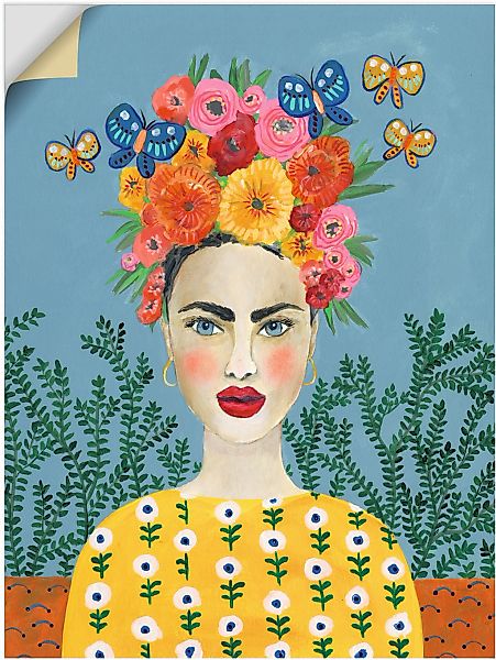 Artland Wandbild "Frida-Kopfschmuck I", Bilder von Frauen, (1 St.), als Lei günstig online kaufen