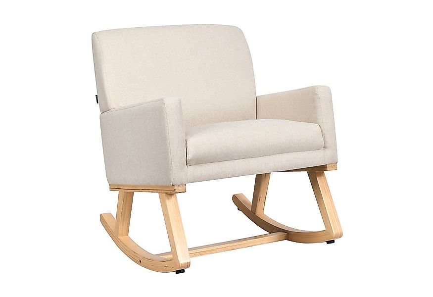 COSTWAY Schaukelstuhl, gepolstert, aus Massivholz, bis 150kg belastbar günstig online kaufen