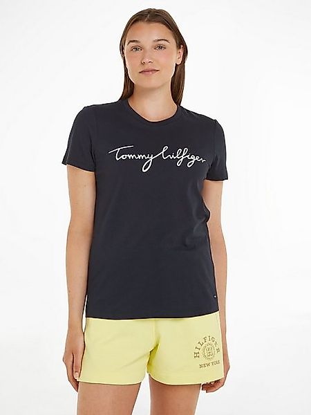 Tommy Hilfiger T-Shirt REG C-NK SIGNATURE TEE SS mit Logoschriftzug günstig online kaufen