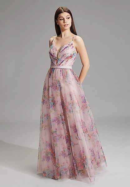 Hey Kyla Abendkleid - Tüllrobe mit floralem Allover-Print A-Linie günstig online kaufen