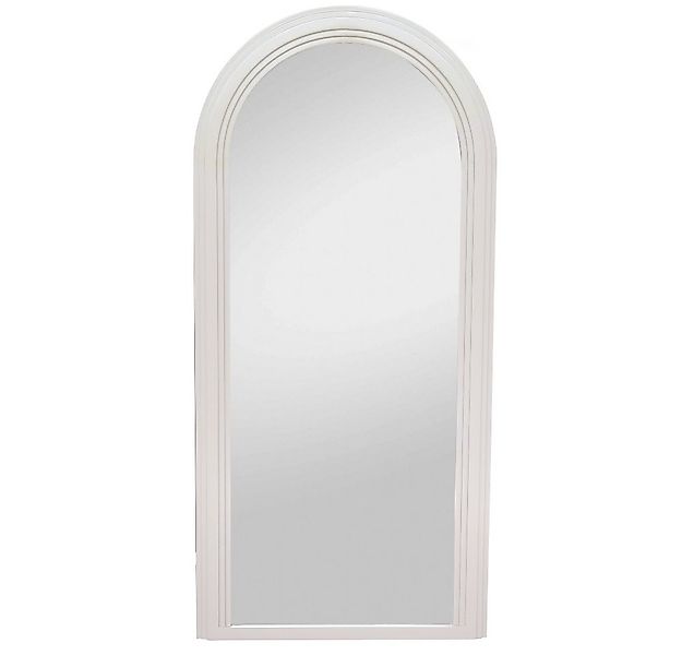 LebensWohnArt Wandspiegel Design Rundbogen Spiegel 180x85cm FORMOSA greige günstig online kaufen
