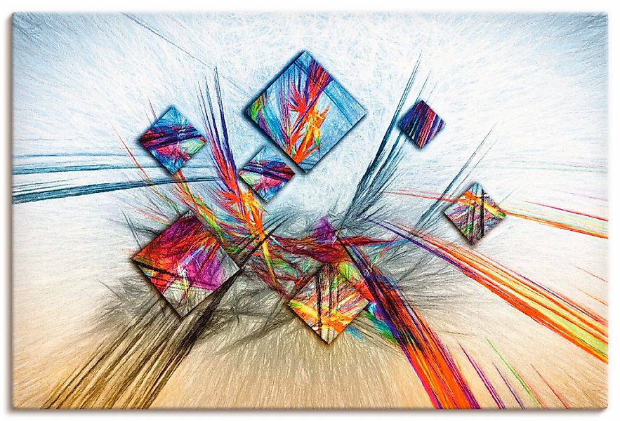 Artland "Digitale abstrakte Malerei" Muster 1 Stk. tlg. als Leinwandbild, P günstig online kaufen