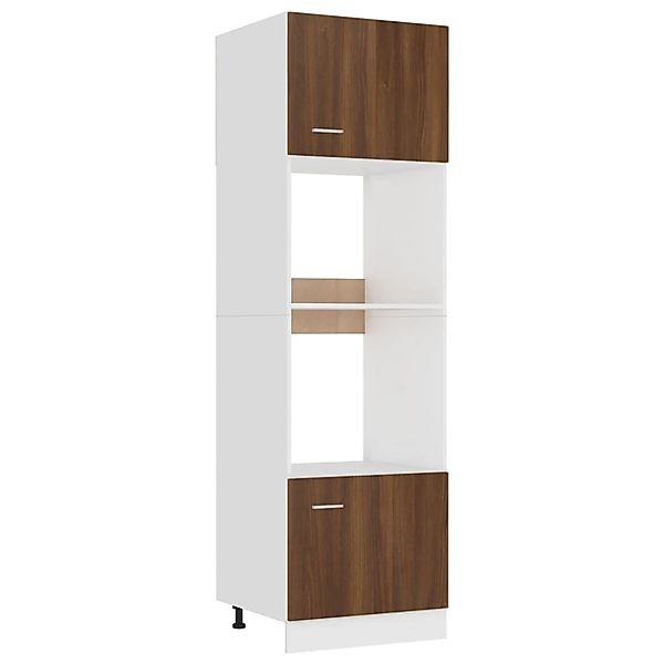 vidaXL Mikrowellenumbauschrank Braun Eichen-Optik 60x57x207 cm günstig online kaufen