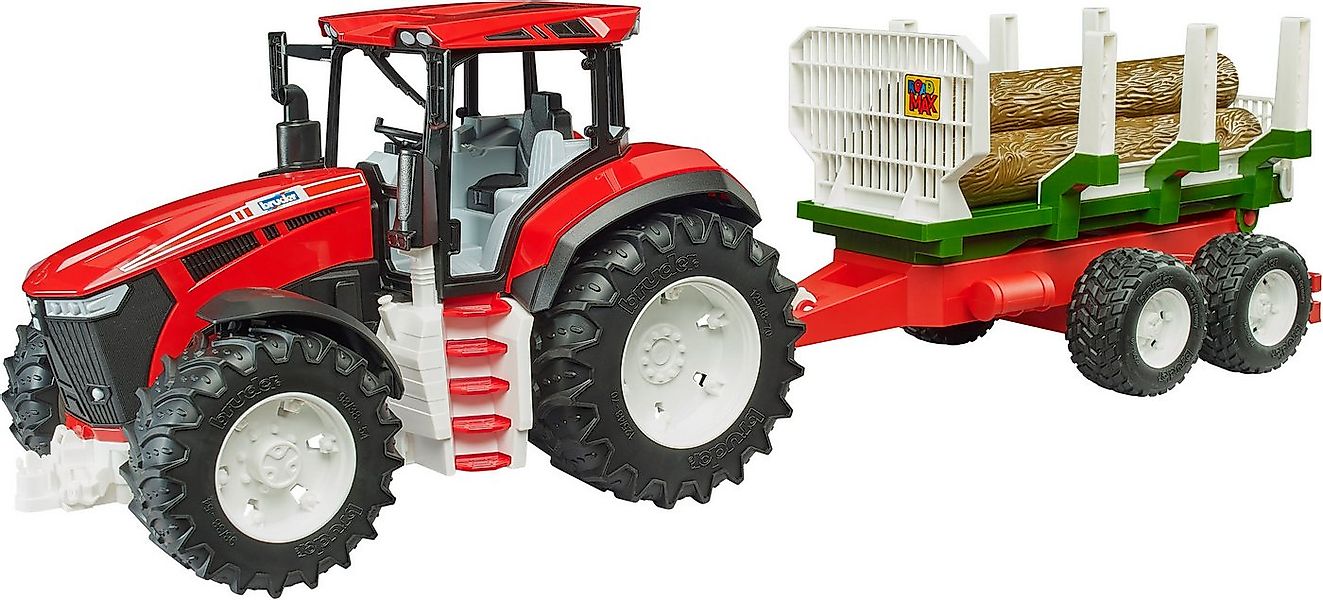 Bruder® Spielzeug-Traktor Roadmax Traktor mit Rückeanhänger (03453), Made i günstig online kaufen
