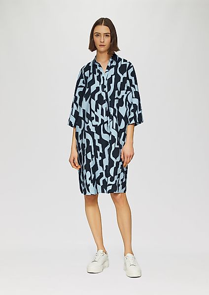 s.Oliver Minikleid Strukturiertes Kleid aus Viskosemix günstig online kaufen