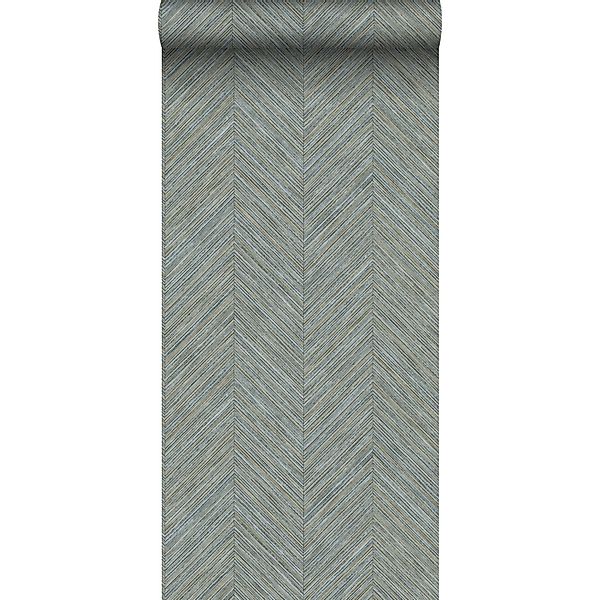 Sanders & Sanders Tapete Fischgrätmuster Graublau 53 cm x 10 m günstig online kaufen