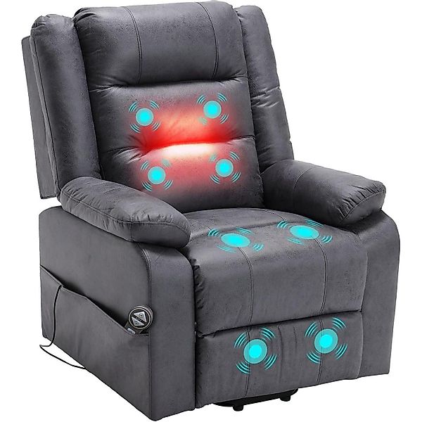 LuxusKollektion Polsterstuhl Elektrischer Massagesessel mit Aufstehhilfe günstig online kaufen