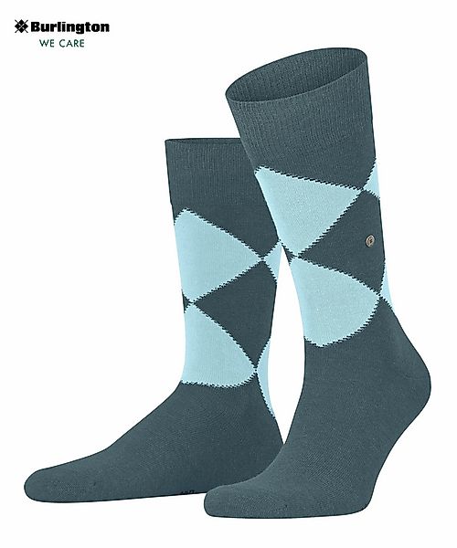 Burlington Kingston Herren Socken, 40-46, Grau, Argyle, Baumwolle (Bio), 21 günstig online kaufen