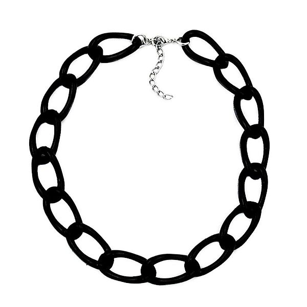 unbespielt Collier Modeschmuck Weitpanzer Kunststoff schwarz günstig online kaufen