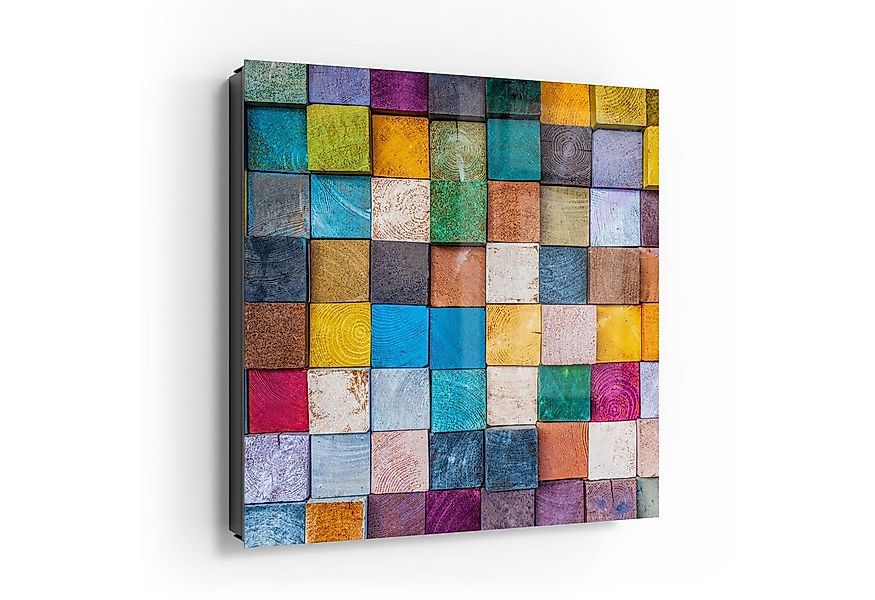 DEQORI Schlüsselkasten 'Buntes Holzmosaik', Glas Schlüsselbox modern magnet günstig online kaufen