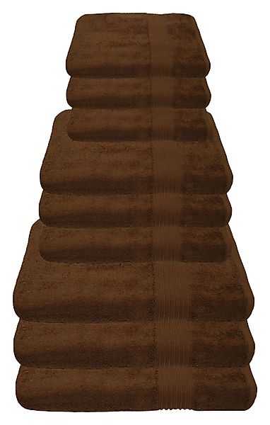 Julie Julsen Handtücher 9-Handtücher-Schokobraun, Baumwolle (9-St) günstig online kaufen