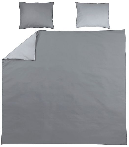 Meyco Home Bettbezug Uni Grey/Light Grey, günstig online kaufen