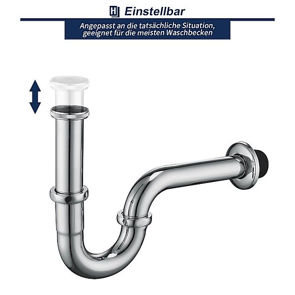 HOMELODY Siphon Universal Siphon für Waschbecken günstig online kaufen