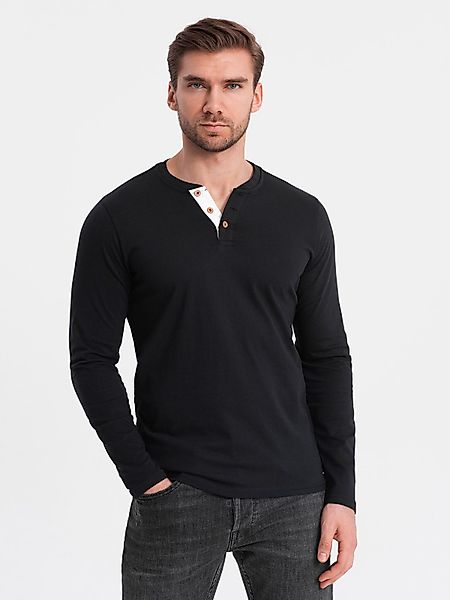 OMBRE Longsleeve Herren Longsleeve mit Knöpfen günstig online kaufen