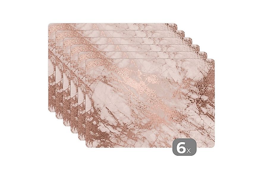 MuchoWow Platzset Marmor - Rosa - Luxus - Marmoroptik/print - Glitzer - Des günstig online kaufen