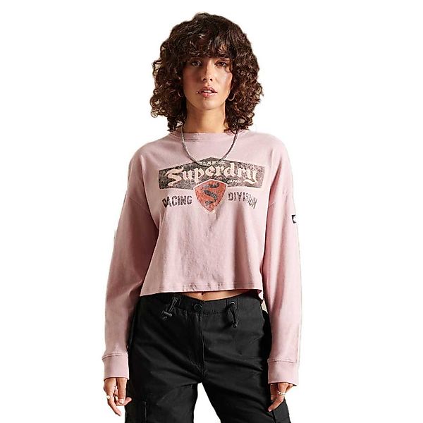 Superdry Boho Graphic Crop Langarm-t-shirt S Soft Pink günstig online kaufen
