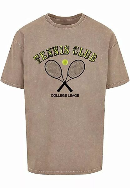Merchcode T-Shirt Merchcode Herren Tennis Club Acid Washed Oversized Tee (1 günstig online kaufen
