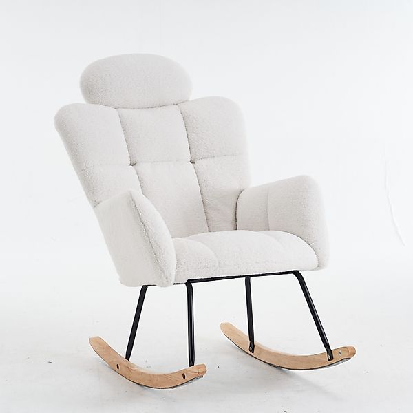 OKWISH Schaukelstuhl mit Kopfstütze (Schwingsessel,Schaukelsessel,Relaxsess günstig online kaufen