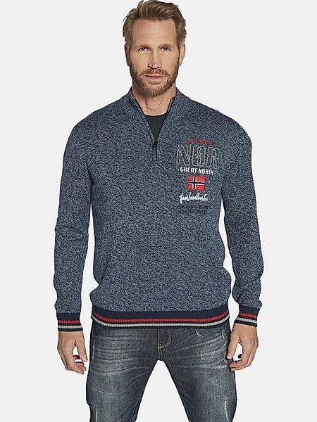Jan Vanderstorm Strickpullover CAJETAN mit Flaggenmotiv günstig online kaufen