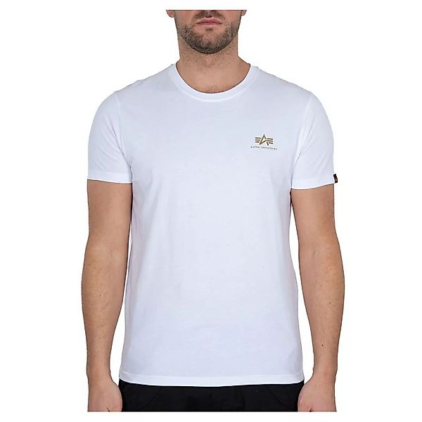 Alpha Industries Basic Small Logo Foil Print Kurzärmeliges T-shirt XL White günstig online kaufen