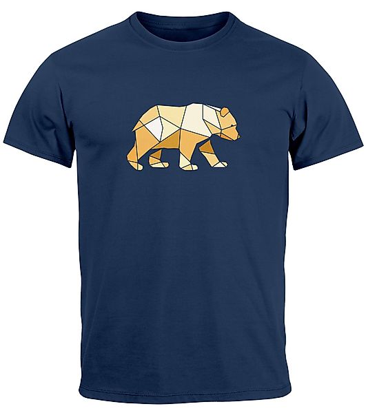 Neverless Print-Shirt Herren T-Shirt Bär Aufdruck günstig online kaufen
