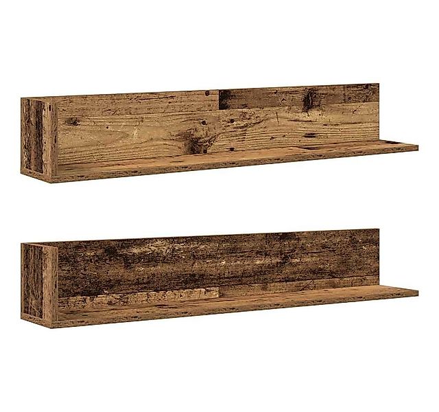 vidaXL Regal Wandregale 2 Stk. Altholz-Optik 100x16,5x16,5 cm Holzwerkstoff günstig online kaufen