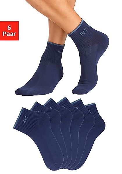 H.I.S Sportsocken Packung, 6 Paar tlg. Kurzsocken mit Frottee & verstärkten günstig online kaufen