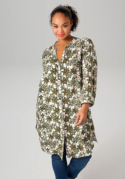 Aniston PLUS Longbluse, mit farbharmonischen Blumen bedruckt günstig online kaufen