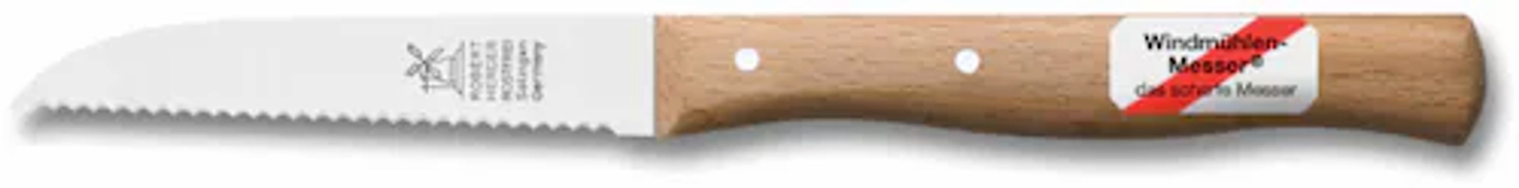 Windmühlenmesser Gemüsemesser »Klassiker« Wellenschliff Rotbuche 85 mm rost günstig online kaufen