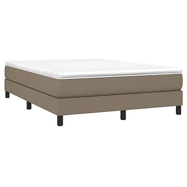 vidaXL Boxspringbett mit Matratze Taupe 160x200 cm Stoff 3144089 günstig online kaufen