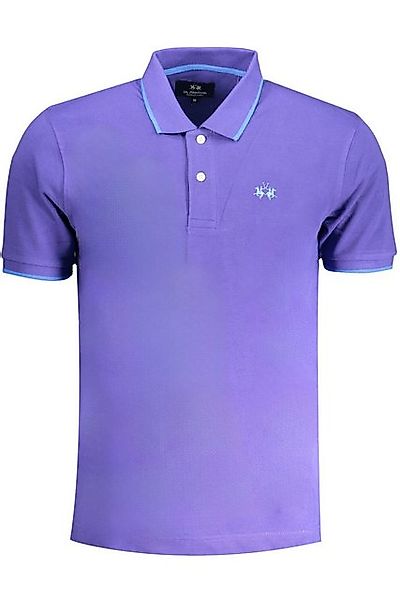 La Martina Poloshirt Polo Kurzarmhemd Lila – Regular Fit mit Stickerei günstig online kaufen