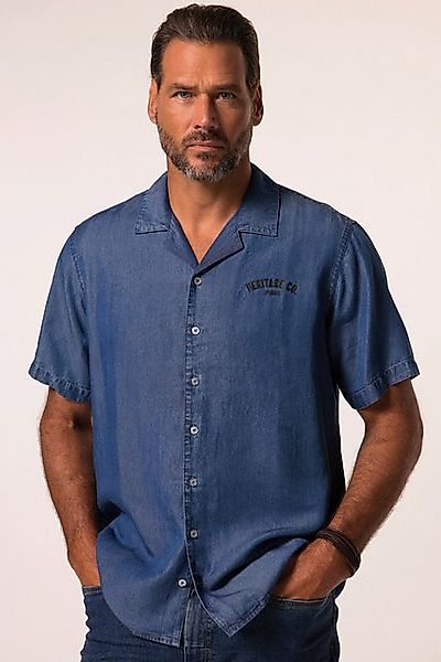 JP1880 Kurzarmhemd JP 1880 Jeanshemd Halbarm Denimoptik Cuba-Kragen günstig online kaufen