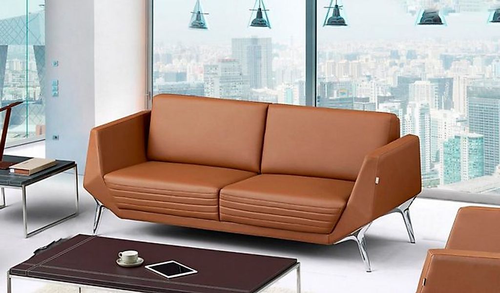 Xlmoebel Sofa Neues modernes Ledersofa Wohnlandschaft mit 3 Sitzplätzen - D günstig online kaufen