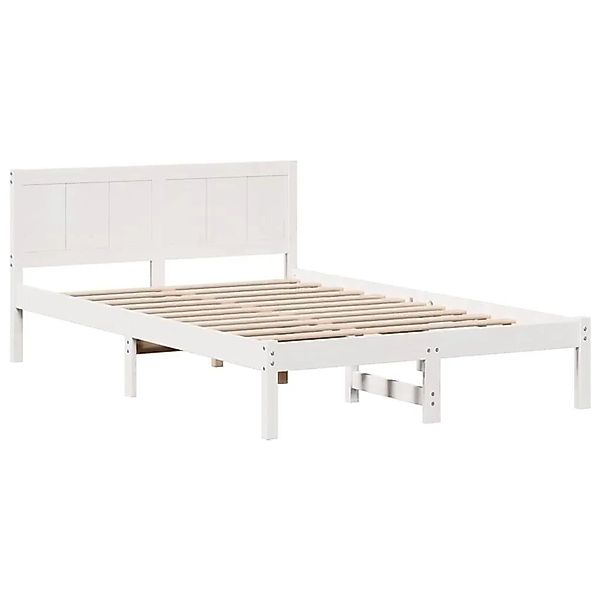 vidaXL Bettgestell Weiß 140 x 190 cm Massivholz Kiefer 872195 günstig online kaufen