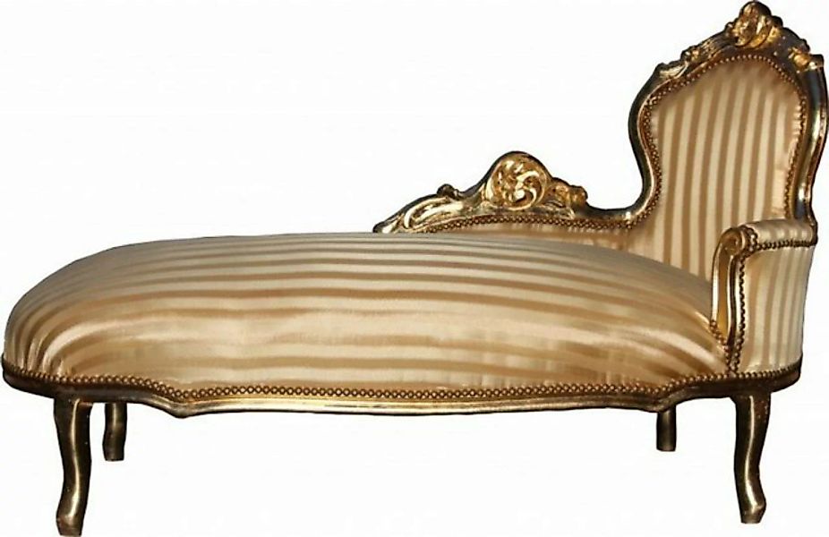 Casa Padrino Chaiselongue Barock Chaiselongue "King" Gold Streifen / Gold günstig online kaufen