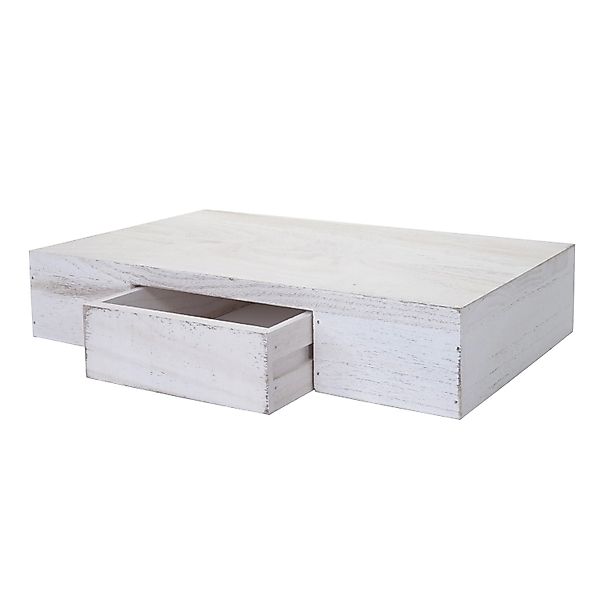 BERLINLODGE Wandregal Ilse HxBxT 8x40x25cm Regal Hängeregal Mit Schublade 4 günstig online kaufen