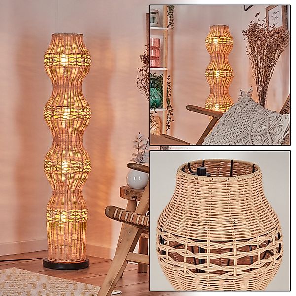 hofstein Stehlampe Stehlampe aus Metall/Rattan in günstig online kaufen