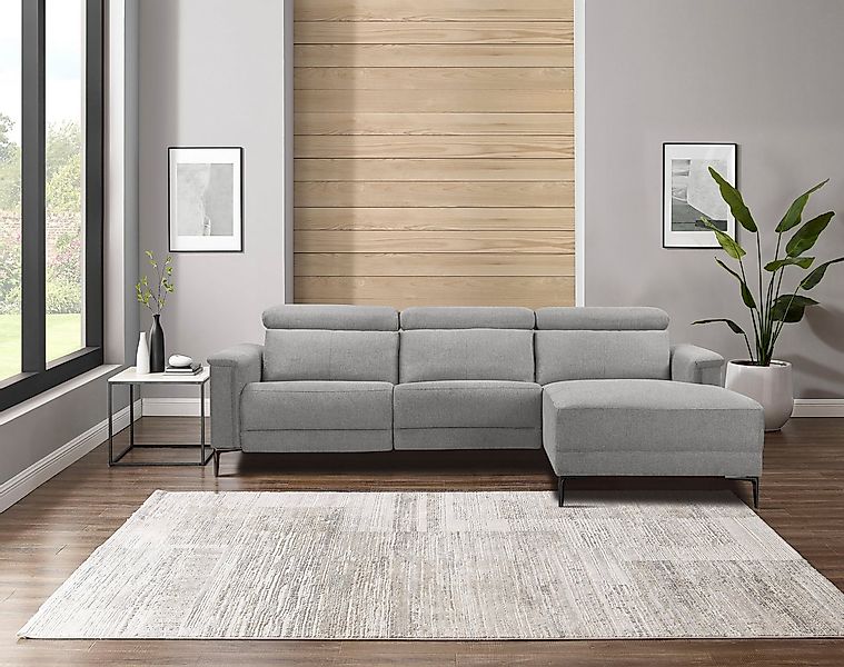 Places of Style Ecksofa Lund, L-Form, 261cm, man. o. elektr. Relaxfunktion günstig online kaufen
