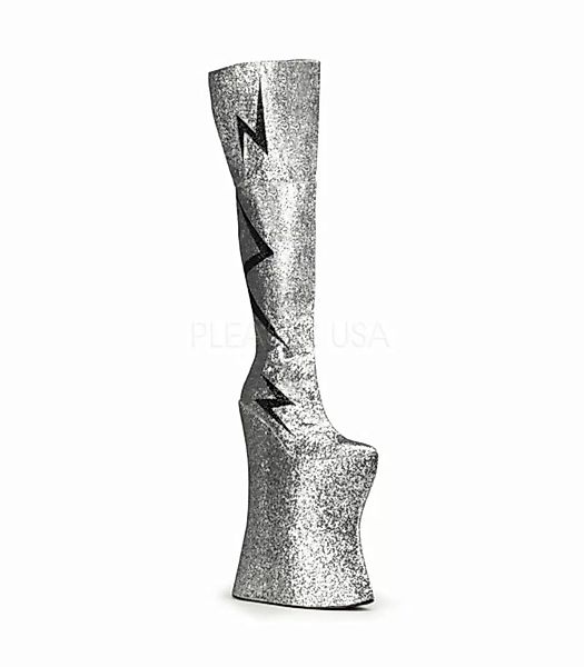 Pleaser Plateau Overknee Stiefel VIVACIOUS-3016 Silber (Schuhgröße: EUR 42) günstig online kaufen