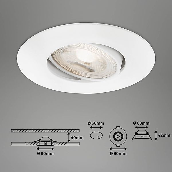 Briloner Leuchten LED Einbaustrahler 7602036, Dimmfunktion, günstig online kaufen