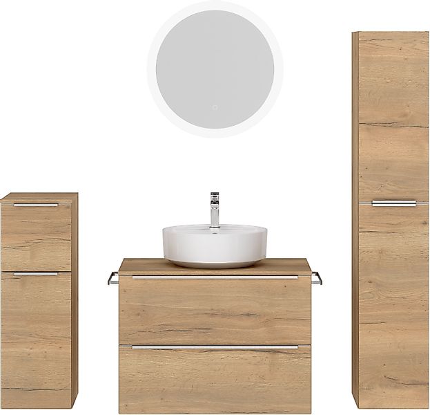 nobilia® Badmöbel-Set »Alvene«, (4 St., vormontiert, mit Soft-Close), inkl. günstig online kaufen