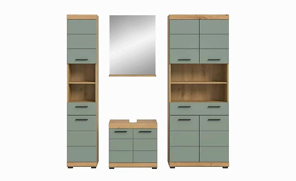Badmöbel-Set SCHLOONSEE  4 teilig  bestehend aus: Hochschrank  Waschbeckenu günstig online kaufen