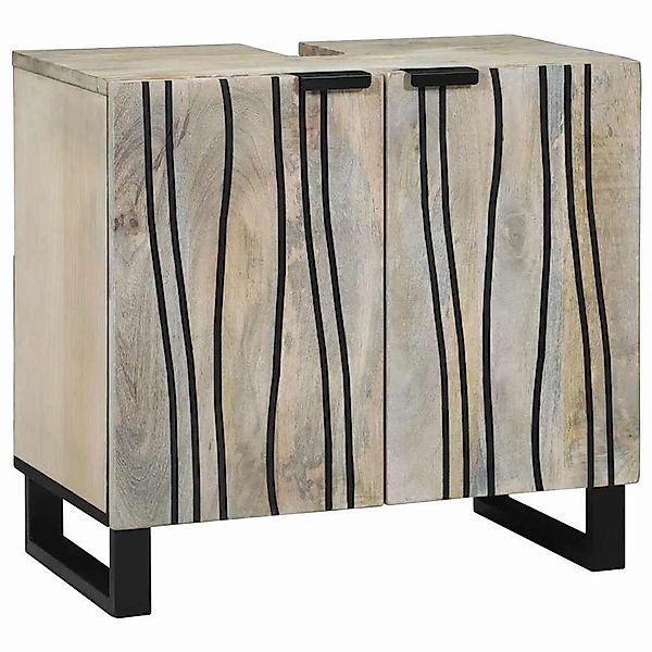 vidaXL Waschbeckenschrank mit Regal Weiß 62 x 33 x 58 cm Holzwerkstoff 4017 günstig online kaufen