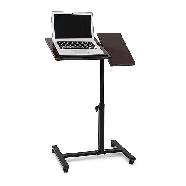 relaxdays Schreibtisch Laptoptisch höhenverstellbar Holz, Schwarz günstig online kaufen